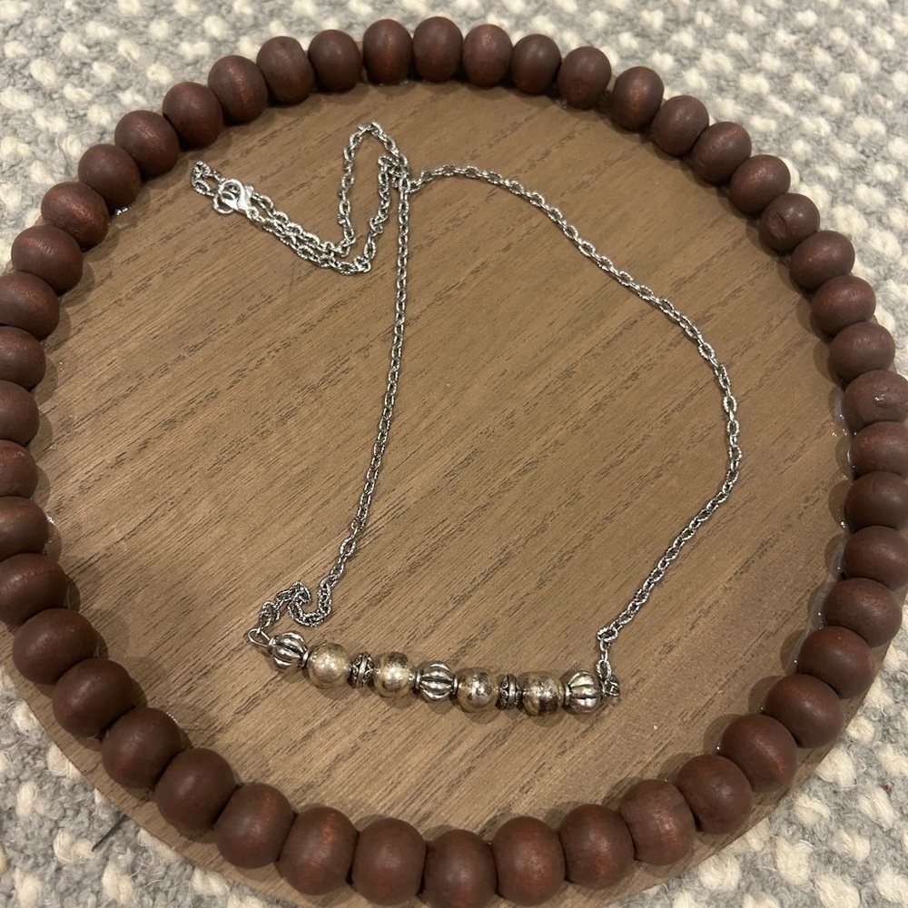 Silver bar necklace